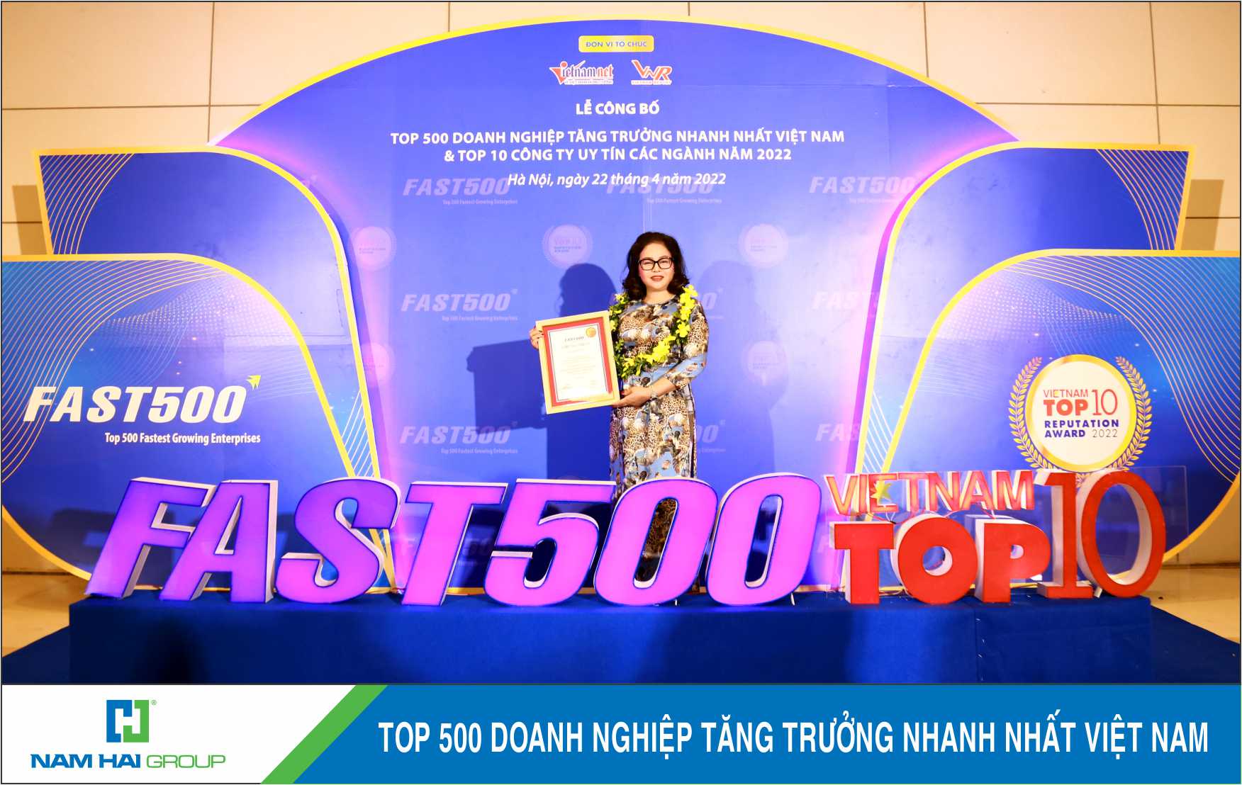 nam hải group top 500 doanh nghiệp tăng trưởng nhanh nhất Việt Nam