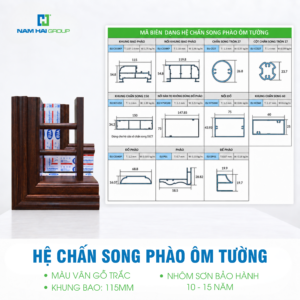 Hình ảnh sản phẩm hệ chấn song phào ôm tường EUA