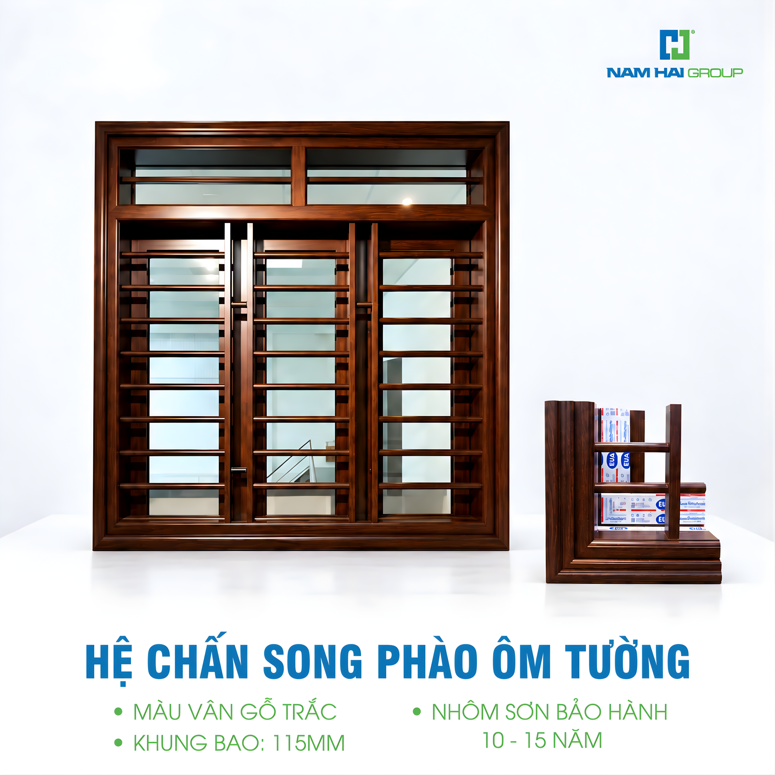 Hình ảnh sản phẩm hệ chấn song phào ôm tường EUA
