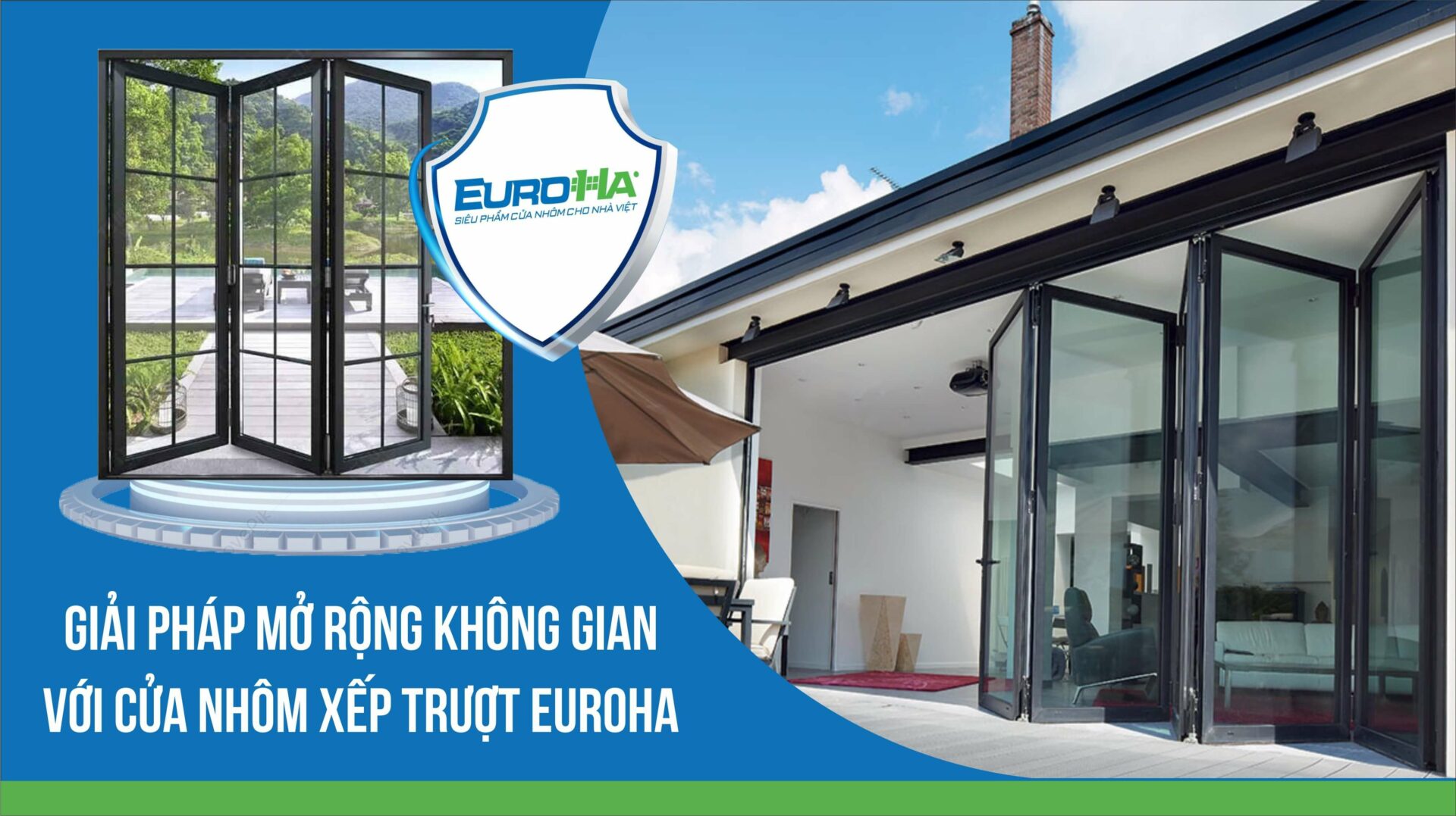 Hình ảnh cửa xếp trượt euroha